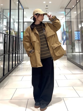「アイテム（その他アウター）」を使った、hanejiさん（レディース・154cm・20代）の秋コーディネート