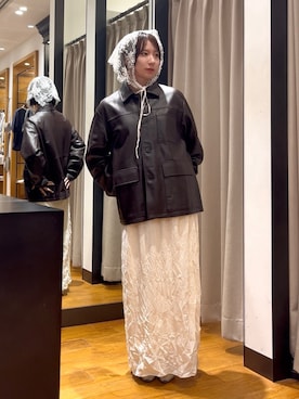 「アイテム（その他アウター）」を使った、hanejiさん（レディース・154cm）の秋コーディネート