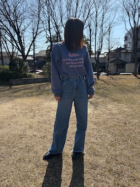 「GRL（グレイル）のアイテム（ローファー）」を使った、yuimama1025さん（レディース・154cm）の冬コーディネート