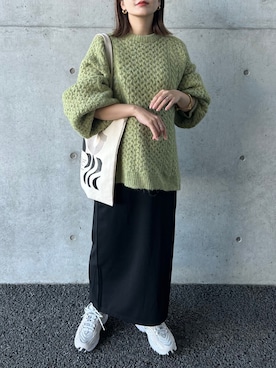 「アイテム（ピアス（両耳用））」を使った、𝙵𝚞𝚞さん（レディース・159cm）の冬コーディネート