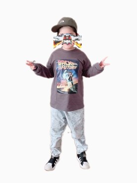 「こどもの日」｜「アイテム（キャップ）」を使った、m33uさん（レディース・159cm）の春コーディネート