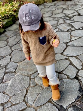 「アイテム（スウェットパンツ）」を使った、Hi Dekiさん（キッズ・90cm）の冬コーディネート