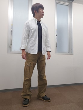 「Abercrombie&Fitch（アバークロンビーアンドフィッチ）のアイテム（トップス）」を使った、gisaoさん（メンズ・171cm）の秋コーディネート