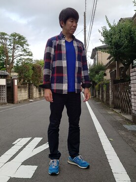 「BLACK LABEL CRESTBRIDGE（ブラックレーベル・クレストブリッジ）のアイテム（Tシャツ/カットソー）」を使った、gisaoさん（メンズ・171cm）の春コーディネート