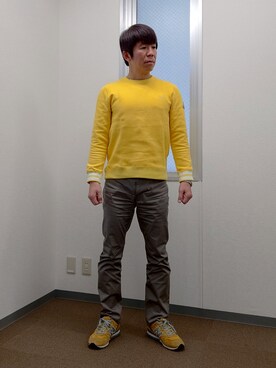 「BLACK LABEL CRESTBRIDGE（ブラックレーベル・クレストブリッジ）のアイテム（スウェット）」を使った、gisaoさん（メンズ・171cm）の春コーディネート