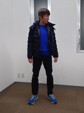 「BLACK LABEL CRESTBRIDGE（ブラックレーベル・クレストブリッジ）のアイテム（パンツ）」を使った、gisaoさん（メンズ・171cm）の冬コーディネート