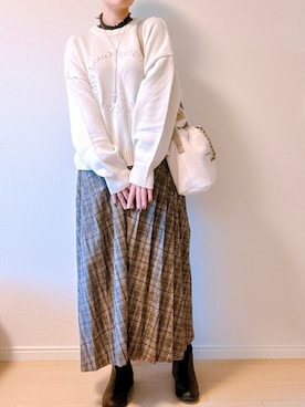 「OSMOSIS（オズモーシス）のアイテム」を使った、のはなさん（レディース・168cm）の秋コーディネート