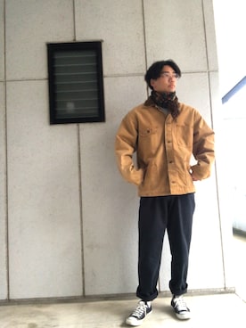 「マフラーコーデ」｜「アイテム（ジャケット/アウター）」を使った、kyooonn543さん（メンズ・177cm）の冬コーディネート