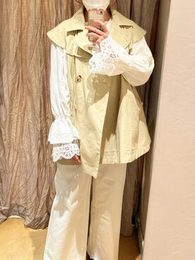 「ごきげんウィーク」｜「アイテム（トレンチコート）」を使った、ぽんたさん（レディース・167cm）の春コーディネート