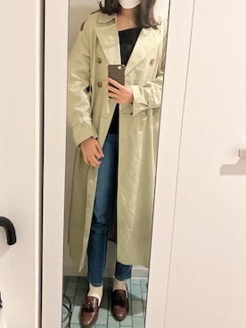 「MURUA（ムルーア）のアイテム（トレンチコート）」を使った、ぽんたさん（レディース・167cm）の春コーディネート