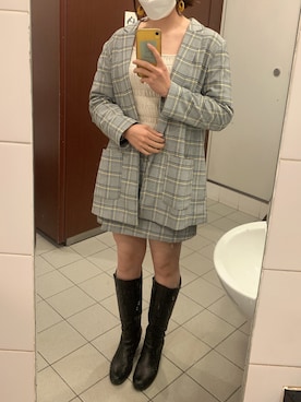「H&M（エイチ・アンド・エム）のアイテム（セットアップ）」を使った、ぽんたさん（レディース・167cm）の春コーディネート