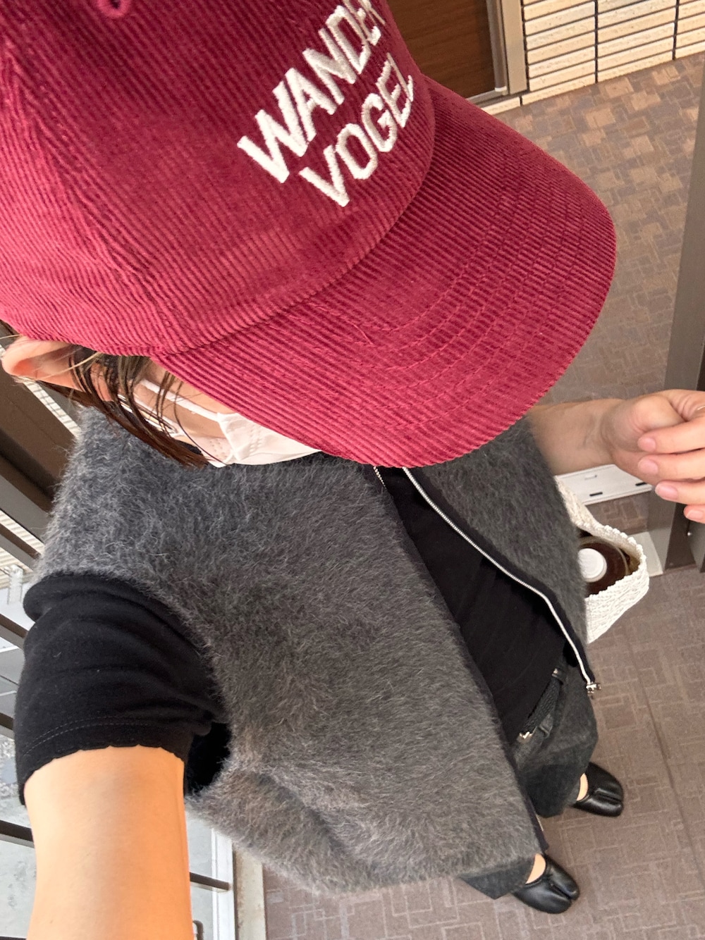 WANDER VOGEL コーデュロイキャップ バーガンディ(シンゾーン) Kumika