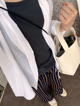 「LLBean SIGNATURE（エルエルビーンシグネチャー）のアイテム」を使った、まつさん（レディース・165cm）の夏コーディネート