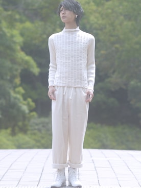 「アイテム（ブーツ、ホワイト系）」を使った、ShotaroKonishiさん（メンズ・175cm）の夏コーディネート