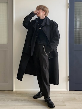 「アイテム（トレンチコート）」を使った、セイヤさん（メンズ・174cm）の秋コーディネート