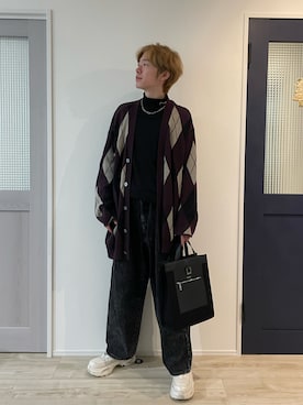 「アイテム（トートバッグ）」を使った、セイヤさん（メンズ・174cm）の秋コーディネート