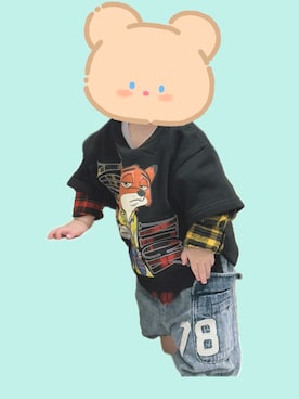 「アイテム（ママ＆ベビー）」を使った、とのとにどねさん（キッズ・70cm）の秋コーディネート