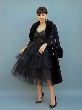 「GIVENCHY（ジバンシイ）のアイテム」を使った、chika@さん（レディース・162cm）の冬コーディネート