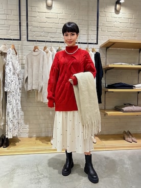 「COCO DEAL（ココディール）のアイテム」を使った、chika@さん（レディース・162cm）の冬コーディネート