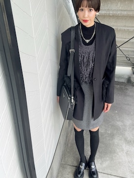 「アイテム（ローファー）」を使った、chika@さん（レディース・162cm）の秋コーディネート