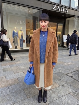 「Max Mara（マックスマーラ）のアイテム」を使った、chika@さん（レディース・162cm）の冬コーディネート