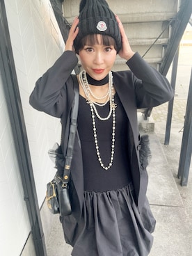 「MONCLER（モンクレール）のアイテム」を使った、chika@さん（レディース・162cm）の秋コーディネート