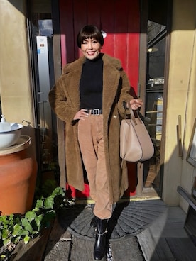 「Max Mara（マックスマーラ）のアイテム」を使った、chika@さん（レディース・162cm）の冬コーディネート