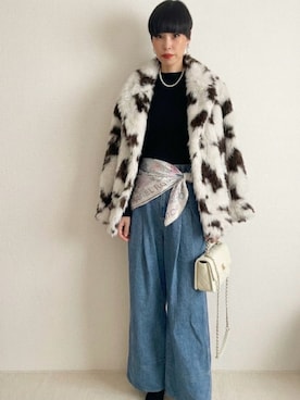 「アイテム（その他アウター、その他）」を使った、chika@さん（レディース・162cm）の秋コーディネート