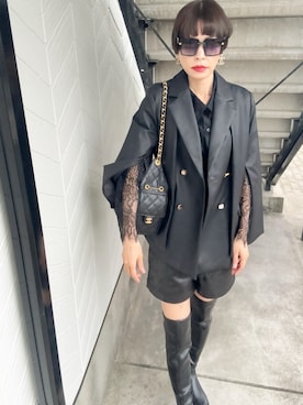 「アイテム（サングラス）」を使った、chika@さん（レディース・162cm）の秋コーディネート