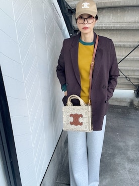 「アイテム（キャップ）」を使った、chika@さん（レディース・162cm）の秋コーディネート