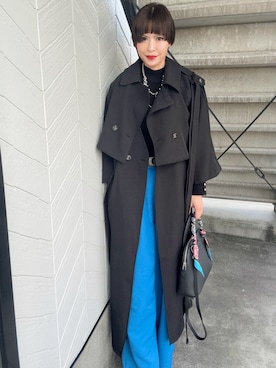 「アイテム（トレンチコート）」を使った、chika@さん（レディース・162cm）の秋コーディネート