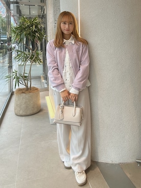 「NATURAL BEAUTY BASIC（ナチュラルビューティーベーシック）のアイテム（シャツ/ブラウス）」を使った、Rinkaさん（レディース・149cm）の秋コーディネート