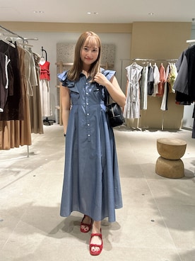 「NATURAL BEAUTY BASIC（ナチュラルビューティーベーシック）のアイテム」を使った、Rinkaさん（レディース・149cm）の夏コーディネート