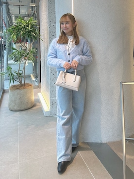 「NATURAL BEAUTY BASIC（ナチュラルビューティーベーシック）のアイテム（シャツ/ブラウス）」を使った、Rinkaさん（レディース・149cm）の秋コーディネート