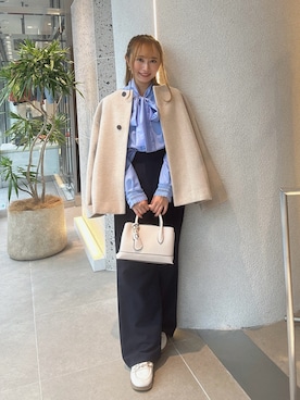 「NATURAL BEAUTY BASIC（ナチュラルビューティーベーシック）のアイテム（シャツ/ブラウス）」を使った、Rinkaさん（レディース・149cm）の秋コーディネート