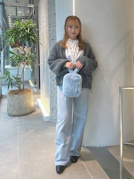 「NATURAL BEAUTY BASIC（ナチュラルビューティーベーシック）のアイテム（シャツ/ブラウス）」を使った、Rinkaさん（レディース・149cm）の秋コーディネート