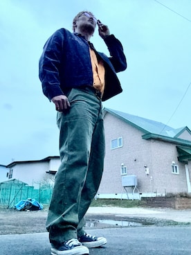 「FFAジャケットのアイテム（その他アウター、ブルー系）」を使った、　たーなーさん（メンズ・184cm）の春コーディネート
