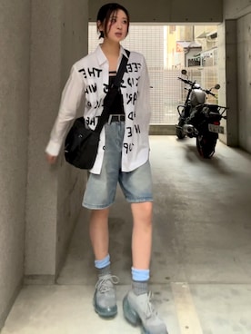 「PRADA（プラダ）のアイテム」を使った、翠さん（レディース・160cm）の春コーディネート