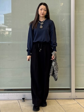 「アイテム（ハンドバッグ、シルバー系）」を使った、eriさん（レディース・157cm）の秋コーディネート