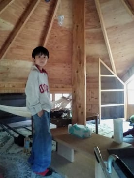「GAP（ギャップ）のアイテム」を使った、eipyさん（メンズ・129cm）の夏コーディネート