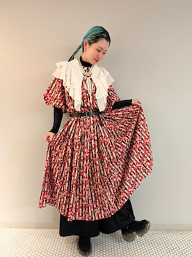 「manana suerte（マニャーナスエルテ）のアイテム」を使った、TOMOEさん（レディース・160cm）の秋コーディネート