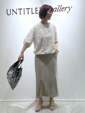 「UNTITLED（アンタイトル）のアイテム（スカート）」を使った、mahoさん（レディース・160cm）の秋コーディネート