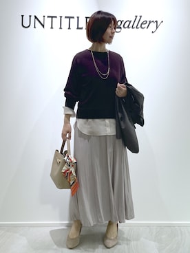 「UNTITLED（アンタイトル）のアイテム」を使った、mahoさん（レディース・160cm）の秋コーディネート