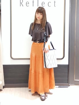 「Reflect（リフレクト）のアイテム」を使った、Chiiさん（レディース・159cm）の夏コーディネート