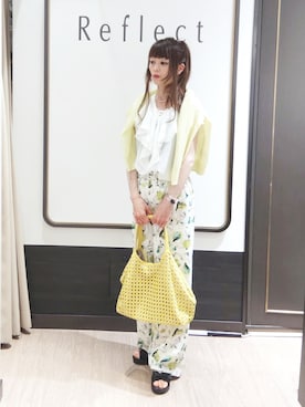「Reflect（リフレクト）のアイテム」を使った、Chiiさん（レディース・159cm）の夏コーディネート