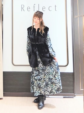 「Reflect（リフレクト）のアイテム」を使った、Chiiさん（レディース・159cm）の秋コーディネート
