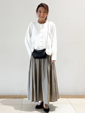 「アイテム（チャーム）」を使った、MAYUMIさん（レディース・158cm）の春コーディネート