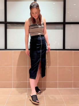 「ESPERANZA（エスペランサ）のアイテム」を使った、すみれさん（レディース・164cm）の夏コーディネート