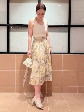 「ESPERANZA（エスペランサ）のアイテム」を使った、すみれさん（レディース・164cm）の夏コーディネート