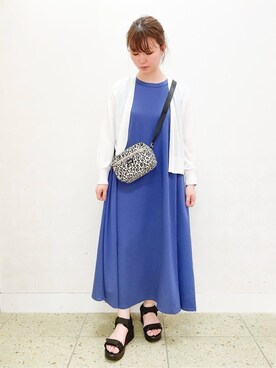 「Lee（リー）の【Lee別注】スクエアショルダー（ショルダーバッグ、その他）」を使った、satoさん（レディース・162cm）の夏コーディネート